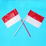 Bendera Merah Putih Plastik Ukuran 21×14 Cm